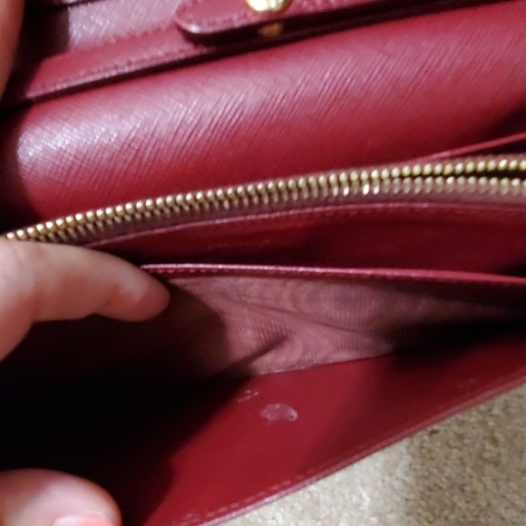 Prada Burgundy Saffiano crossbody WOC - Picture 8 of 8